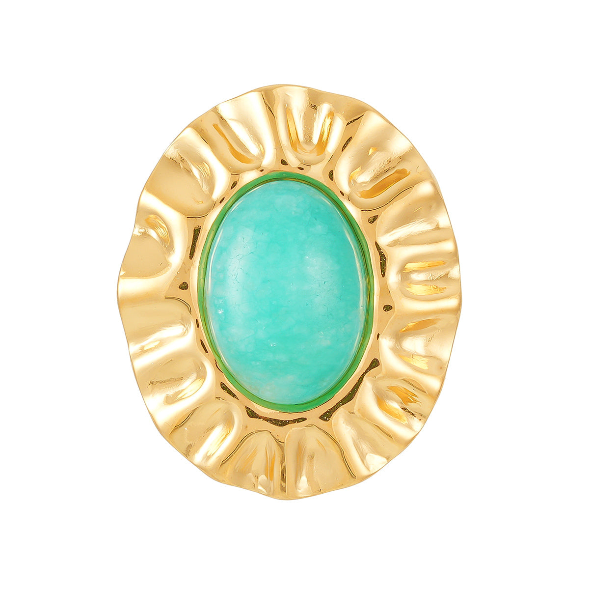 turquoise center flower ring TrendyRush