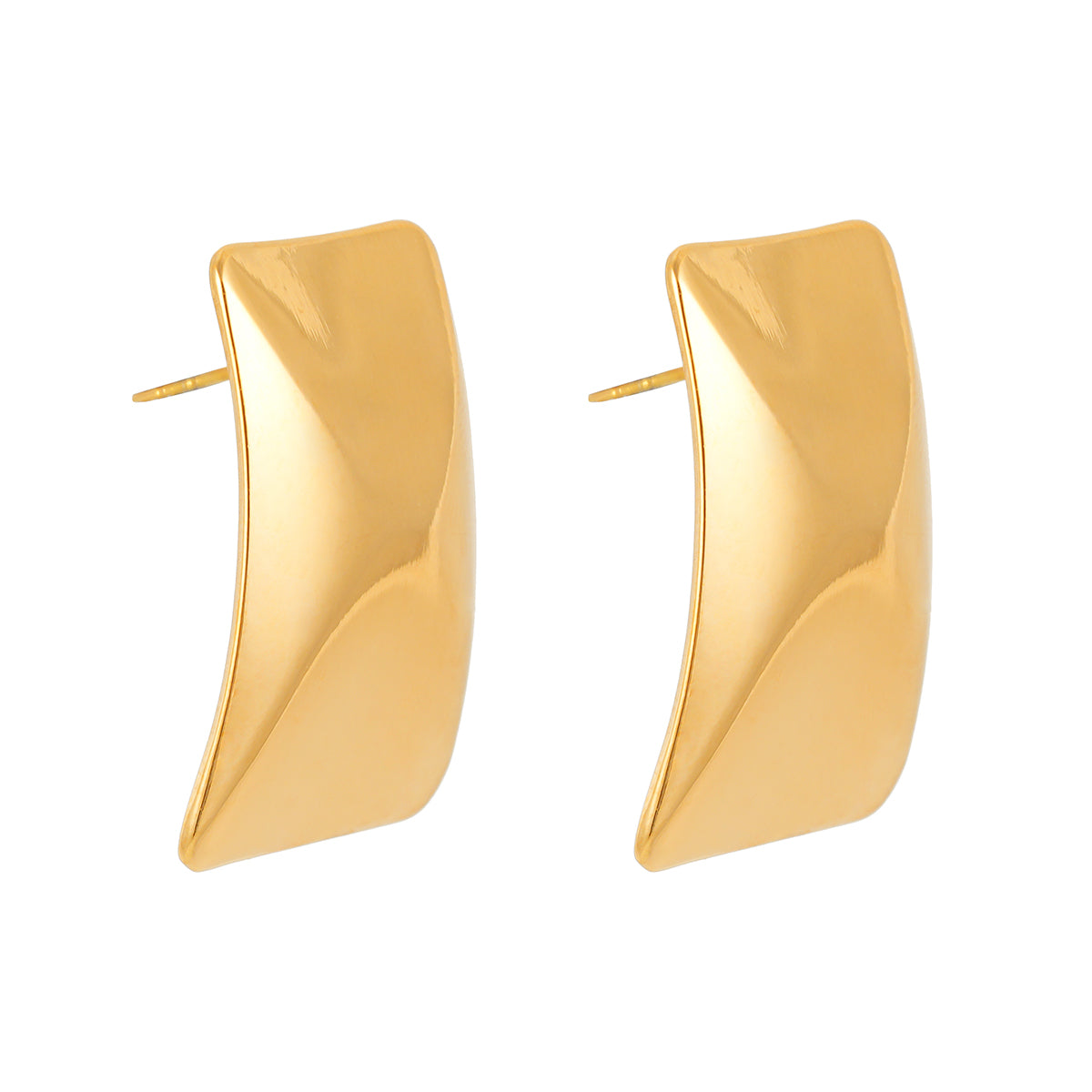 Curved stainless steel earrings TrendyRush