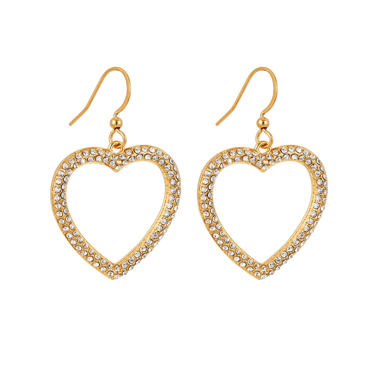 Heart set diamond earrings TrendyRush