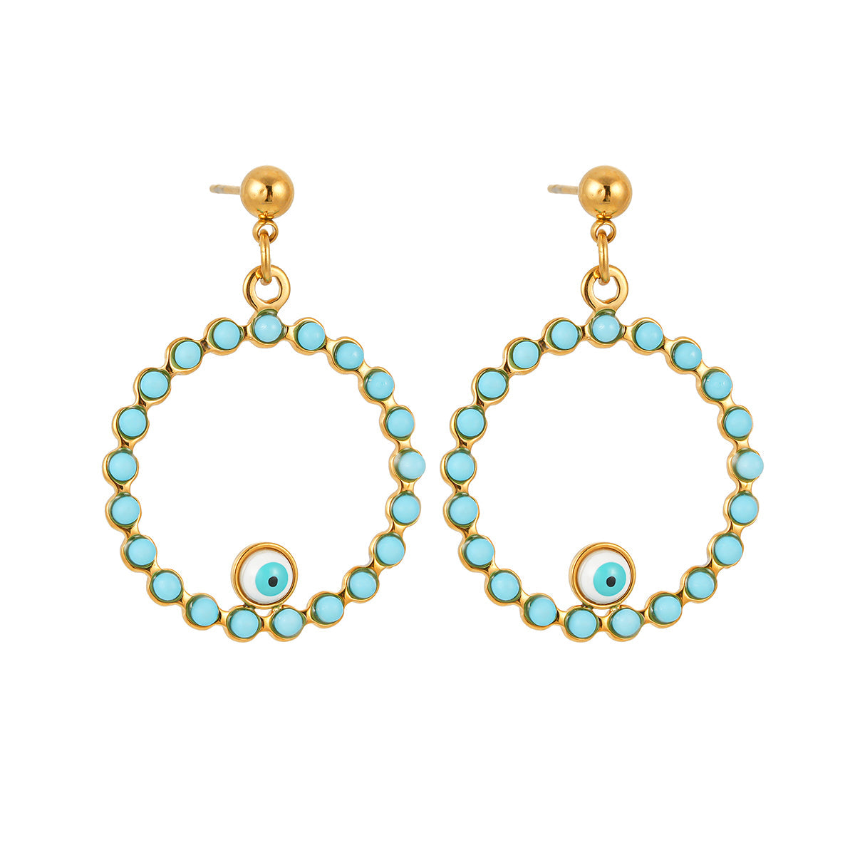 Blue porcelain earrings TrendyRush