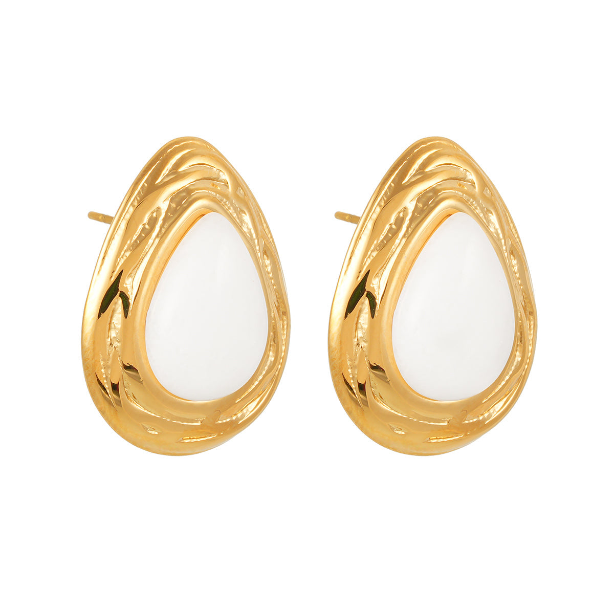 Droplet shaped shell earrings TrendyRush