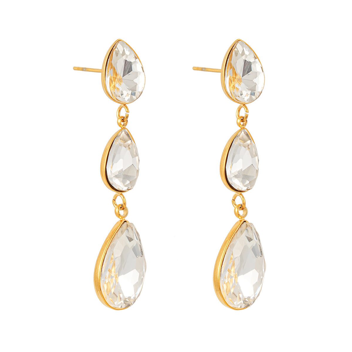 Droplet shaped crystal earrings TrendyRush