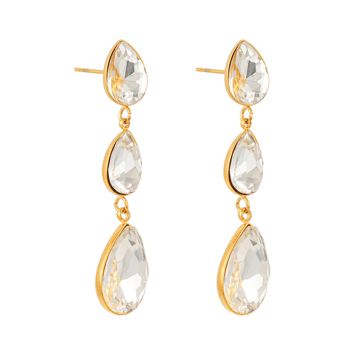Droplet shaped crystal earrings TrendyRush