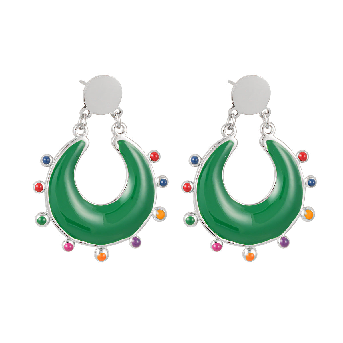 Crescent shaped plastic earrings TrendyRush