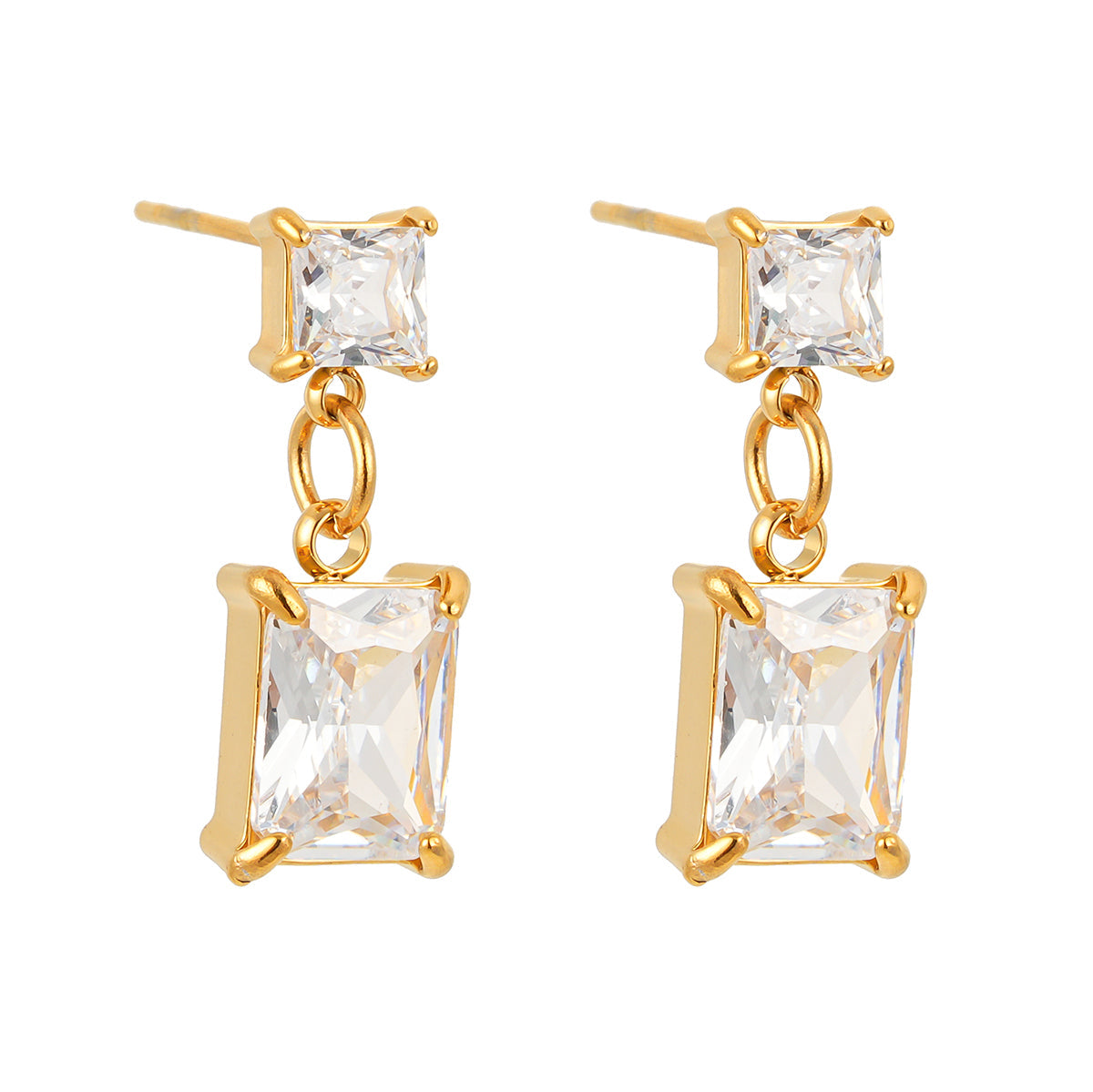 Reflective zircon earrings TrendyRush