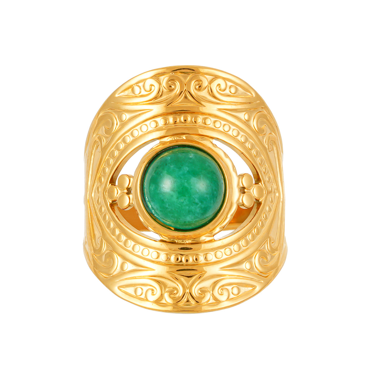 Emerald round ring TrendyRush