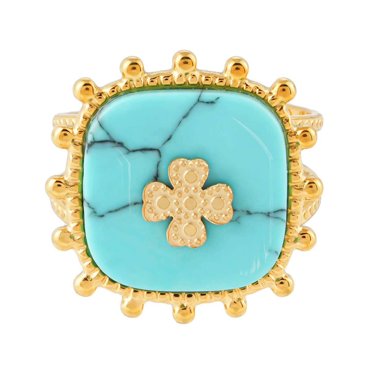 Square turquoise ring TrendyRush