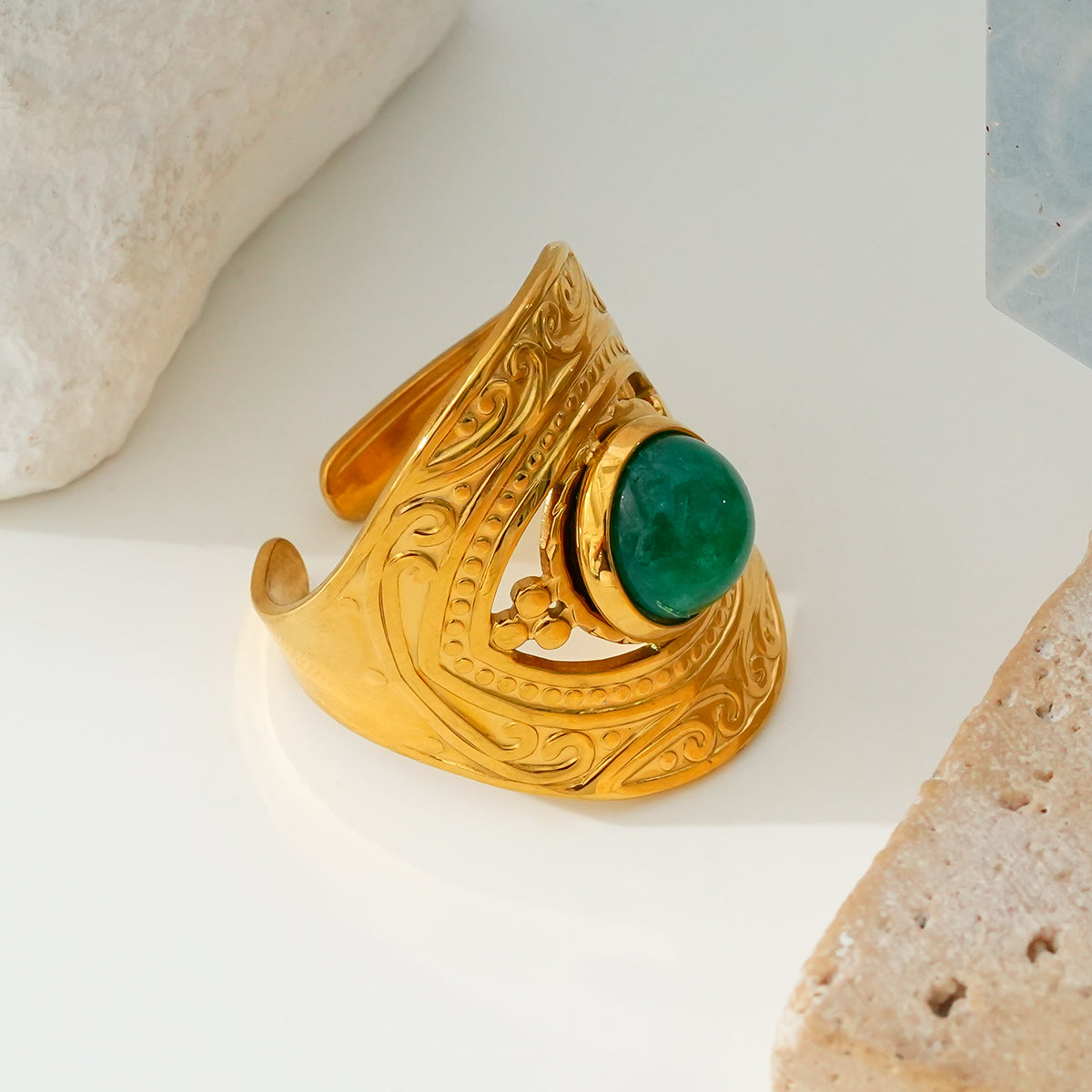 Emerald round ring TrendyRush