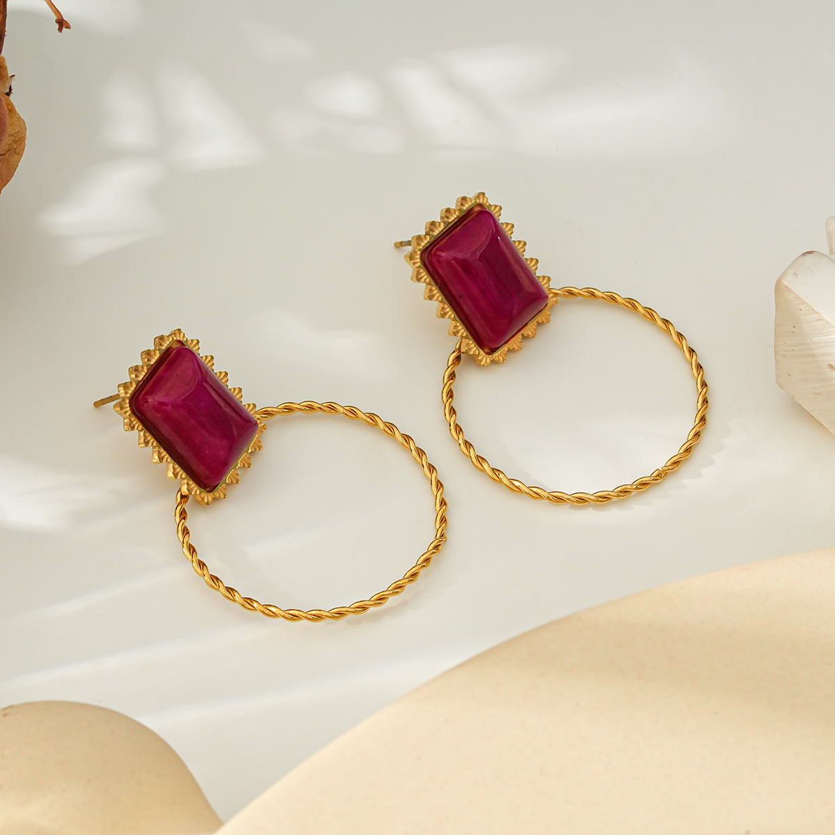Ring ruby earrings TrendyRush