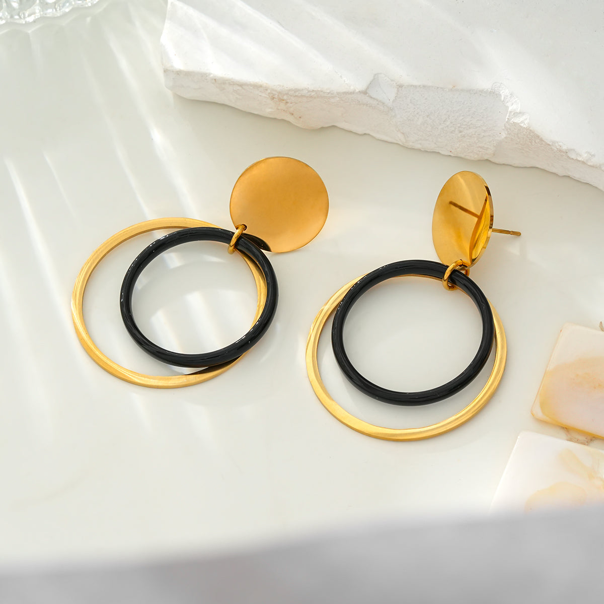 Double ring earrings TrendyRush