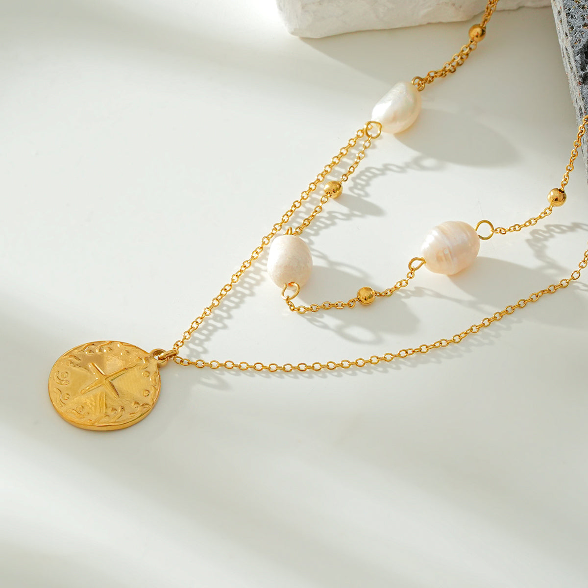 Oval pearl necklace TrendyRush