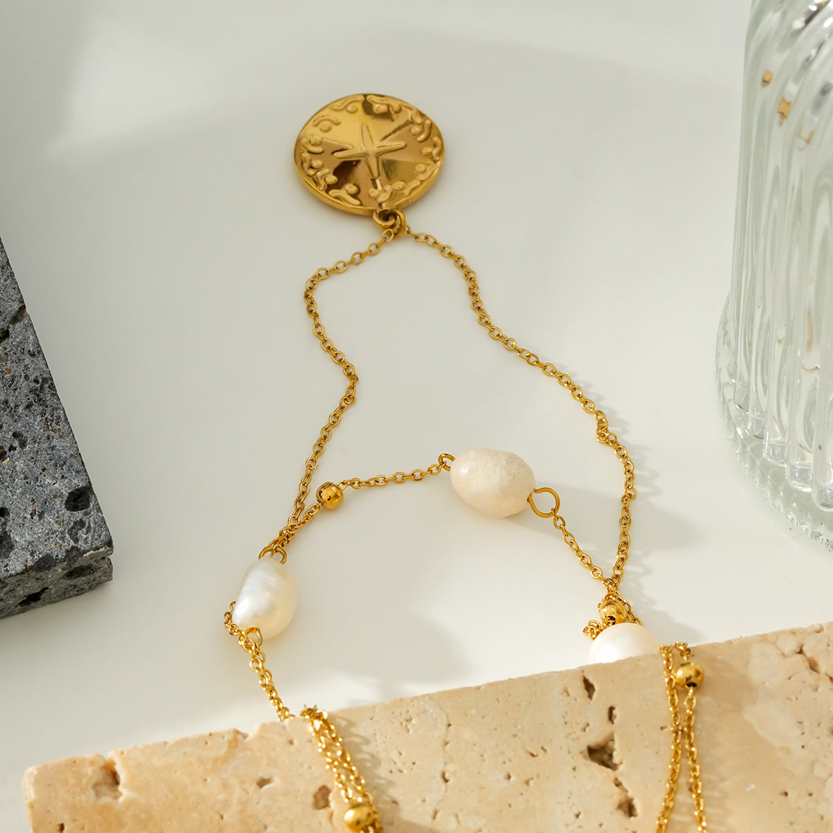 Oval pearl necklace TrendyRush