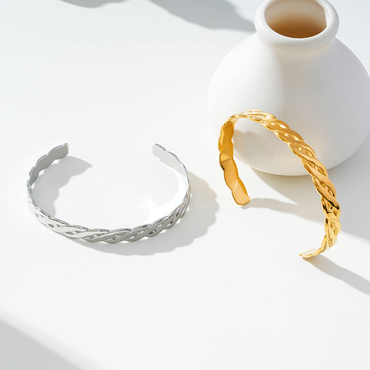 Vintage fashion interwoven design open bracelets TrendyRush