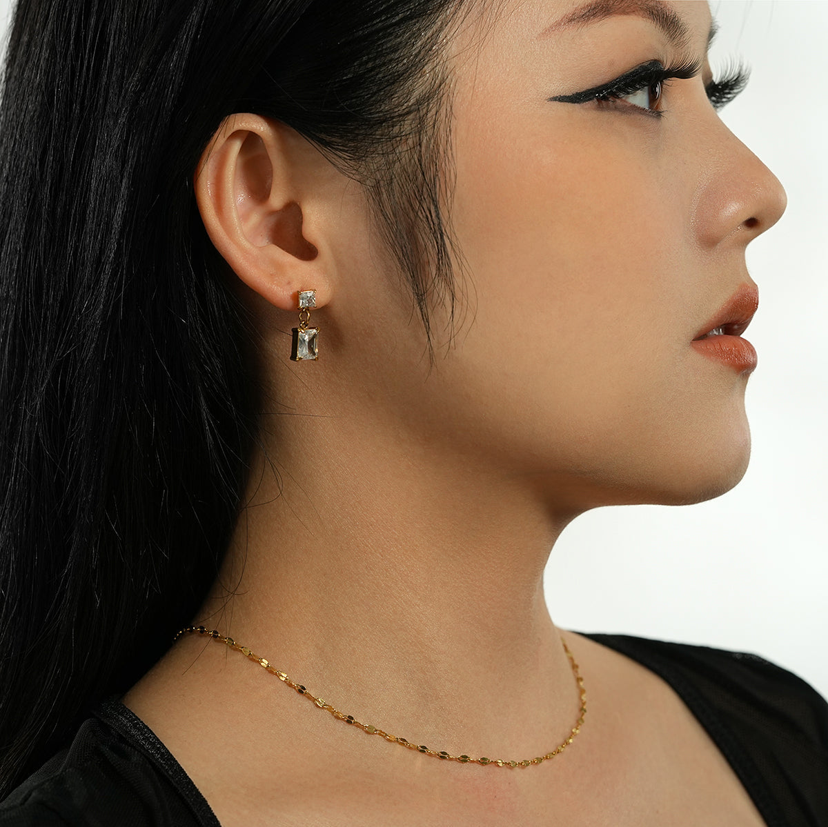 Reflective zircon earrings TrendyRush