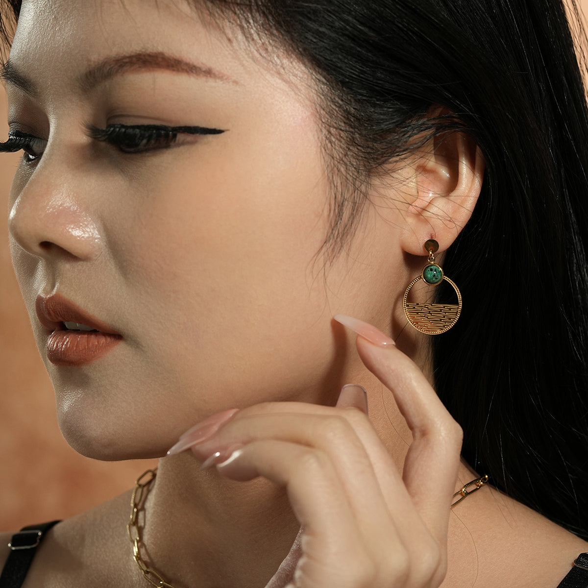 Bright moon on the sea earrings TrendyRush