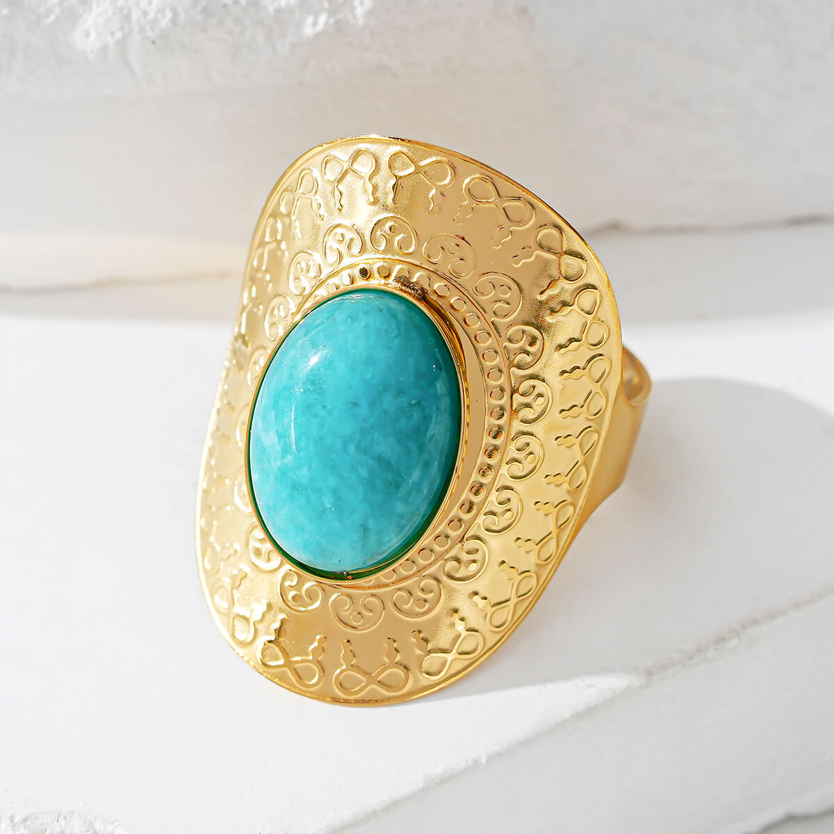 Oval turquoise ring TrendyRush