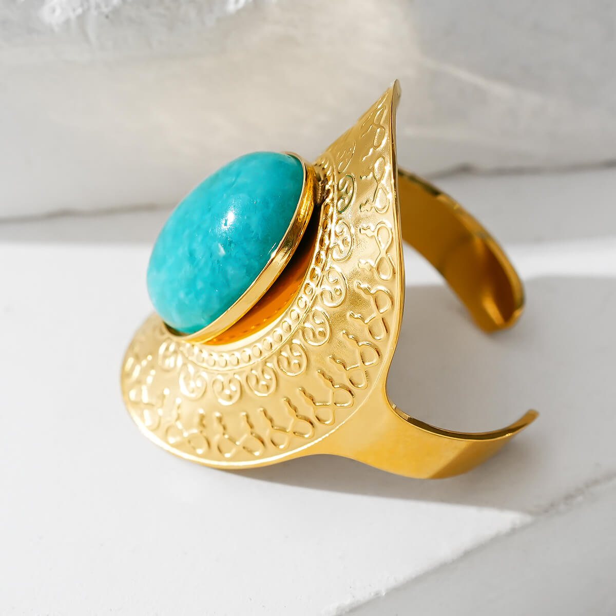 Oval turquoise ring TrendyRush