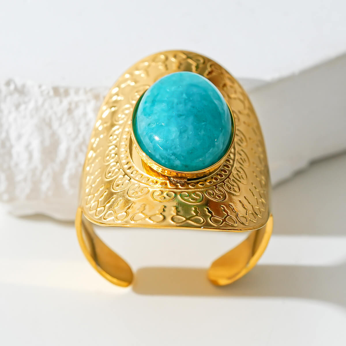Oval turquoise ring TrendyRush