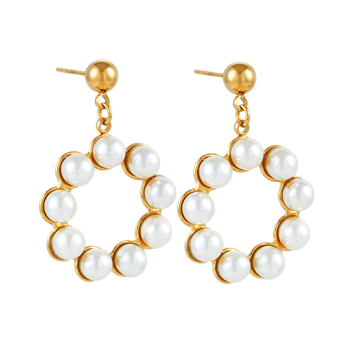 Pearl round earrings TrendyRush