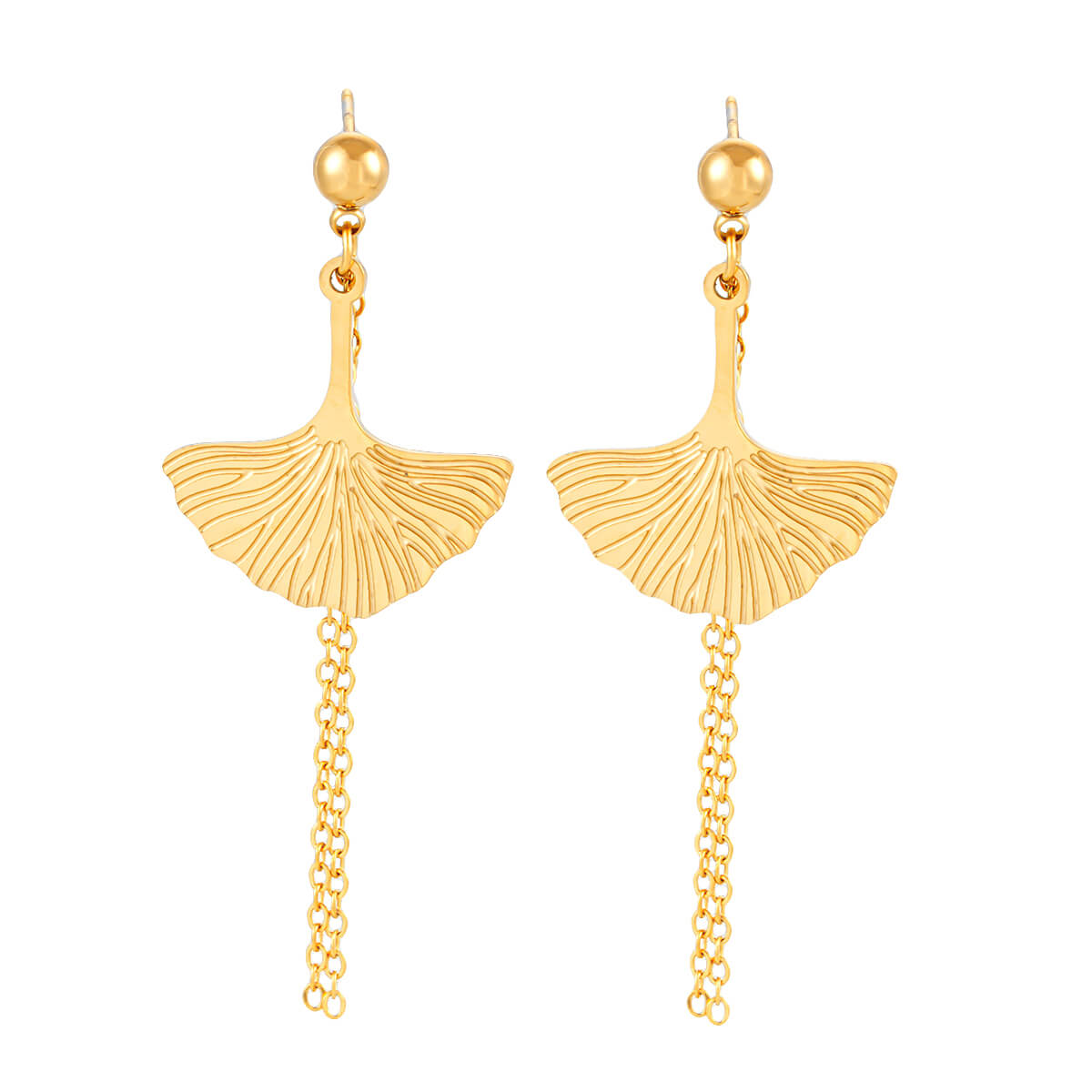 Ginkgo leaf earrings TrendyRush