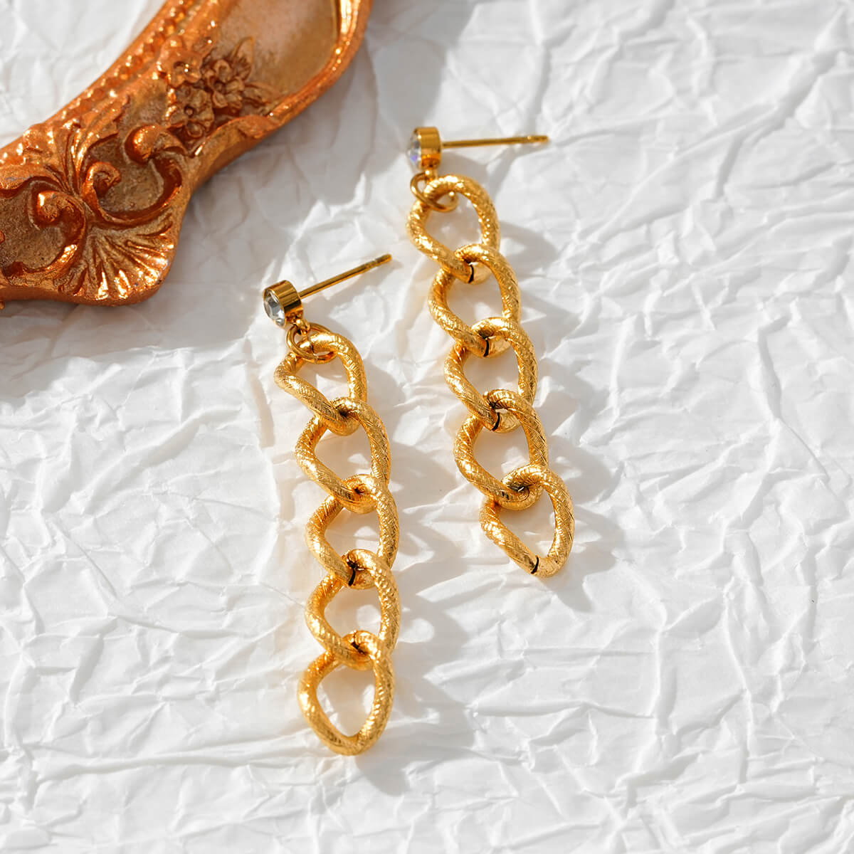 Chain zircon earrings TrendyRush