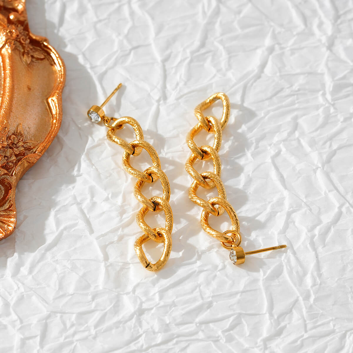 Chain zircon earrings TrendyRush