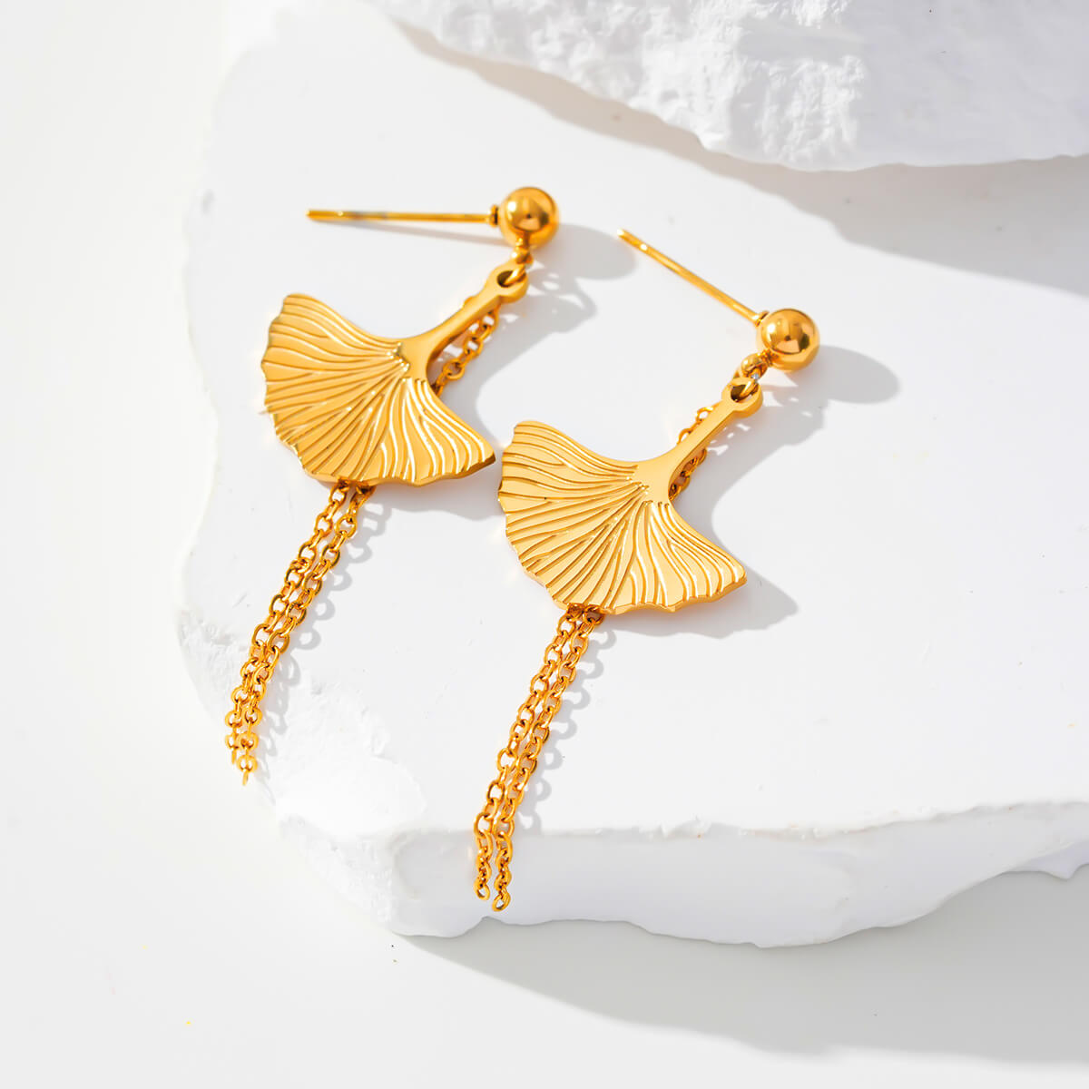 Ginkgo leaf earrings TrendyRush