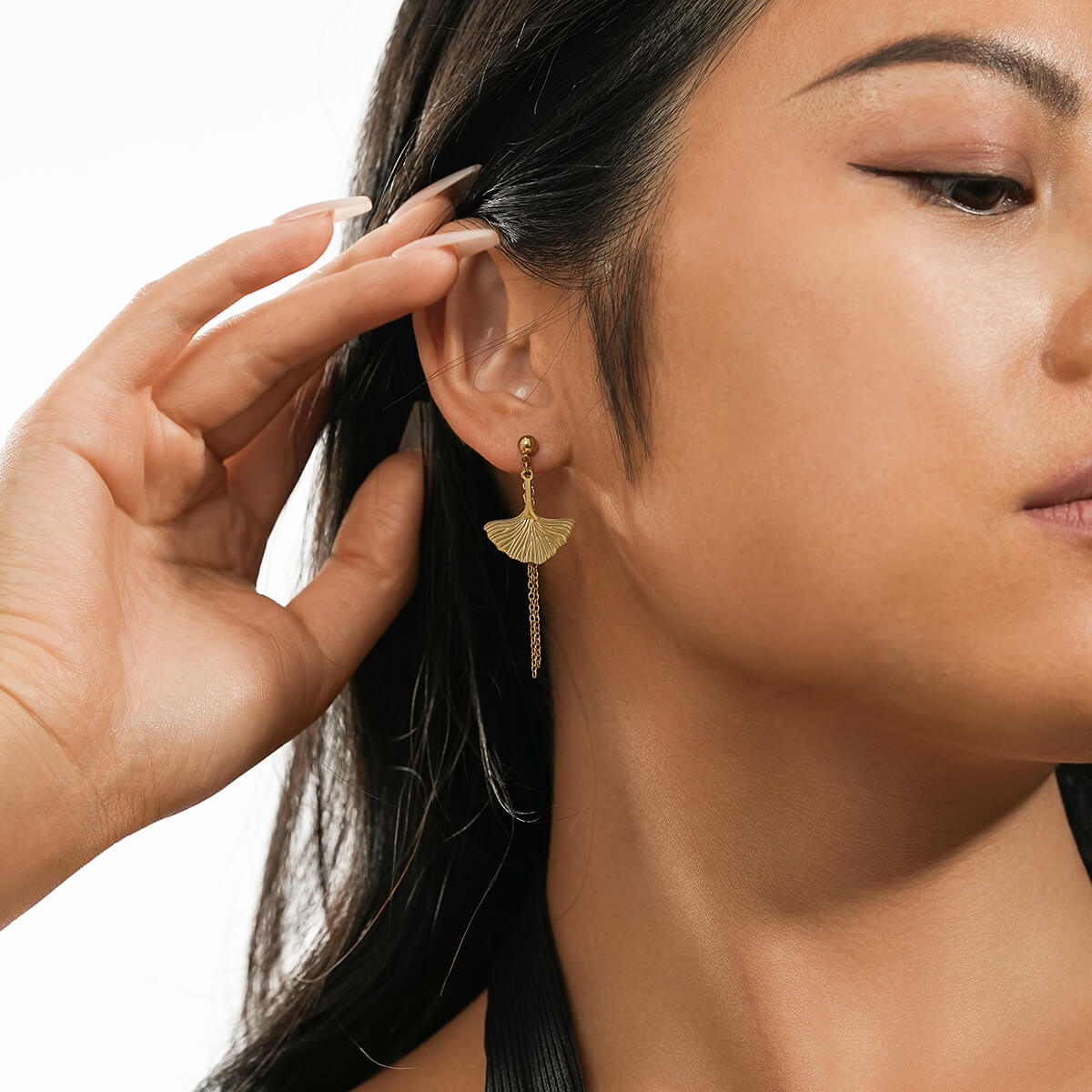 Ginkgo leaf earrings TrendyRush