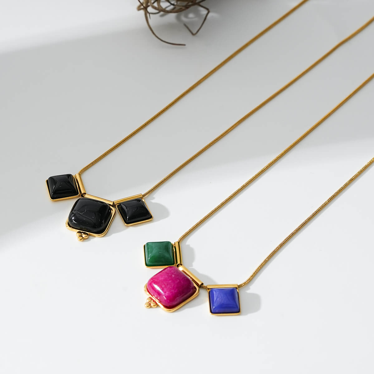 Colorful jade necklace TrendyRush