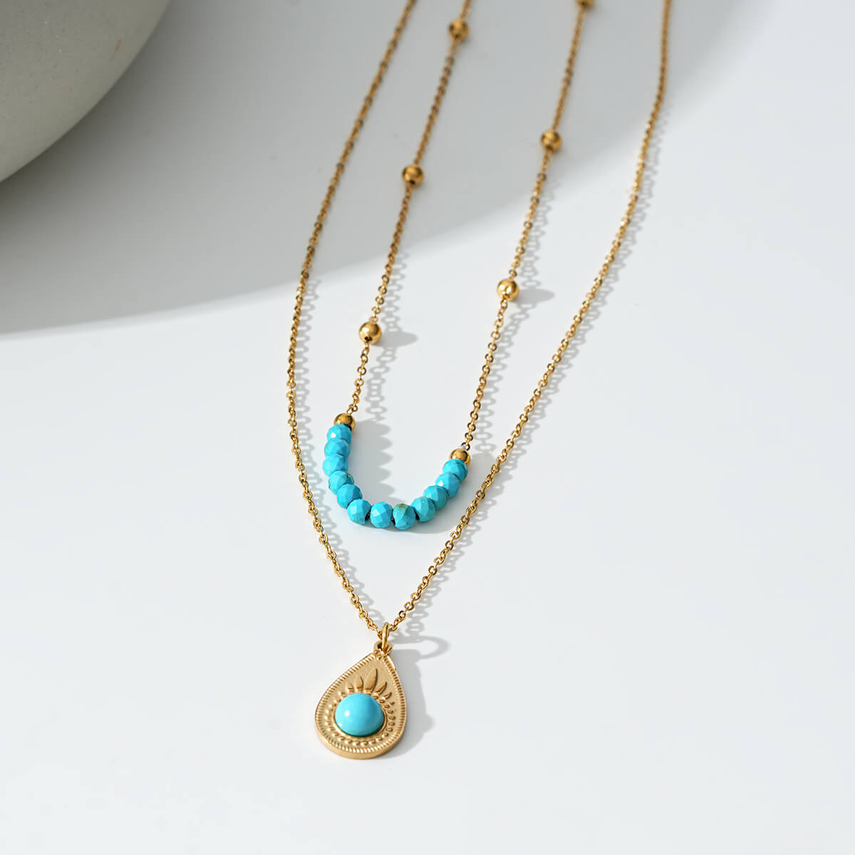 Turquoise double necklace TrendyRush