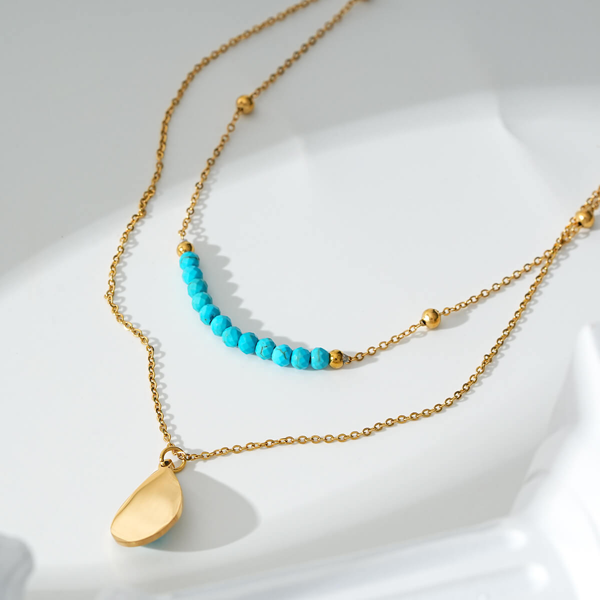 Turquoise double necklace TrendyRush