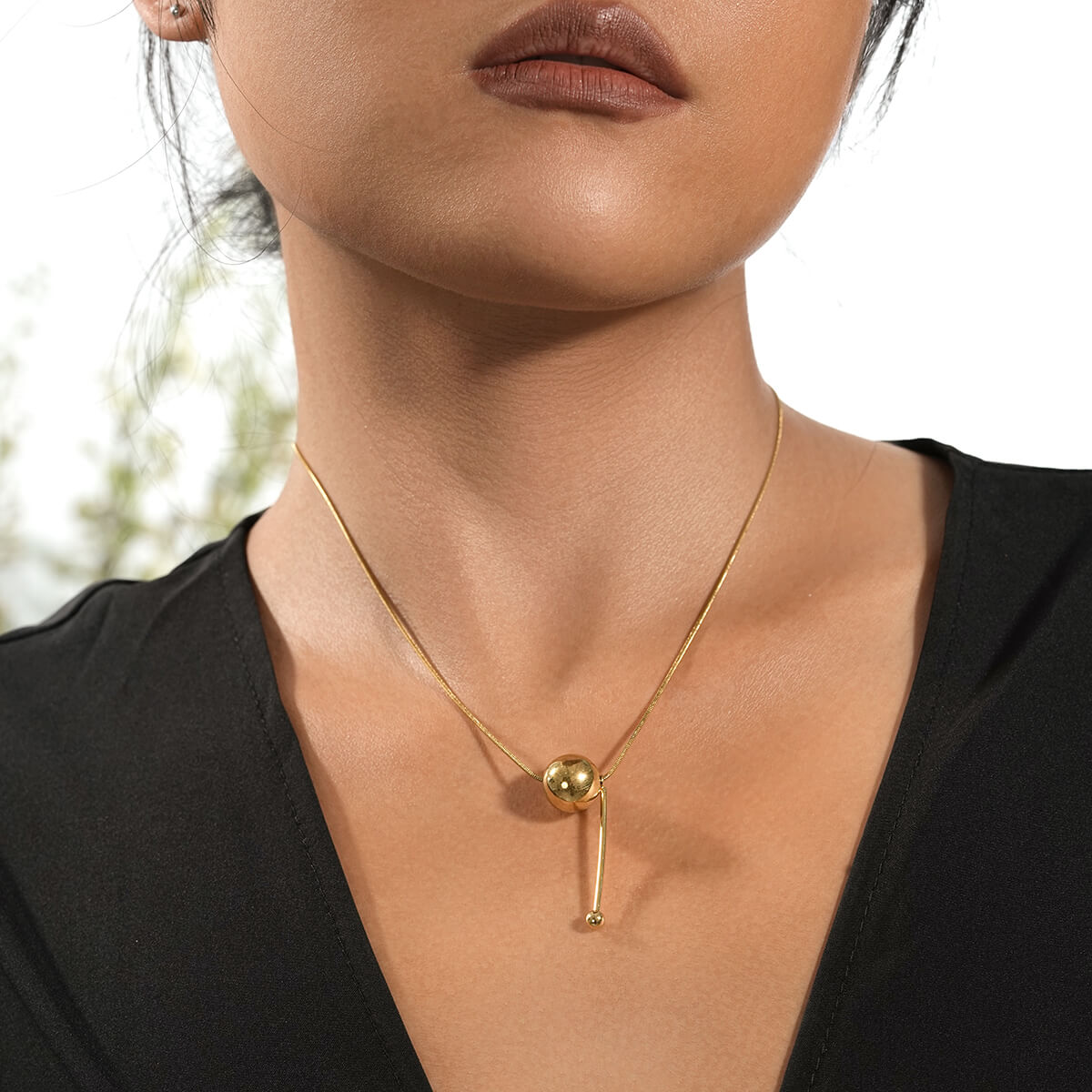 Gold bead necklace TrendyRush