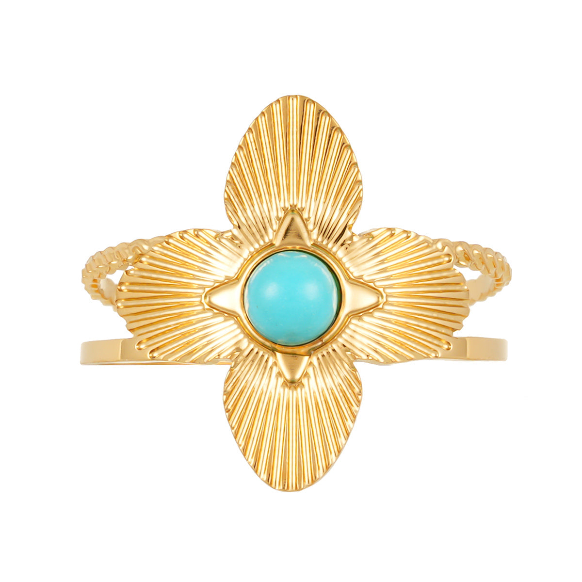 Petal shaped turquoise ring TrendyRush
