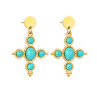 Cross turquoise earrings TrendyRush