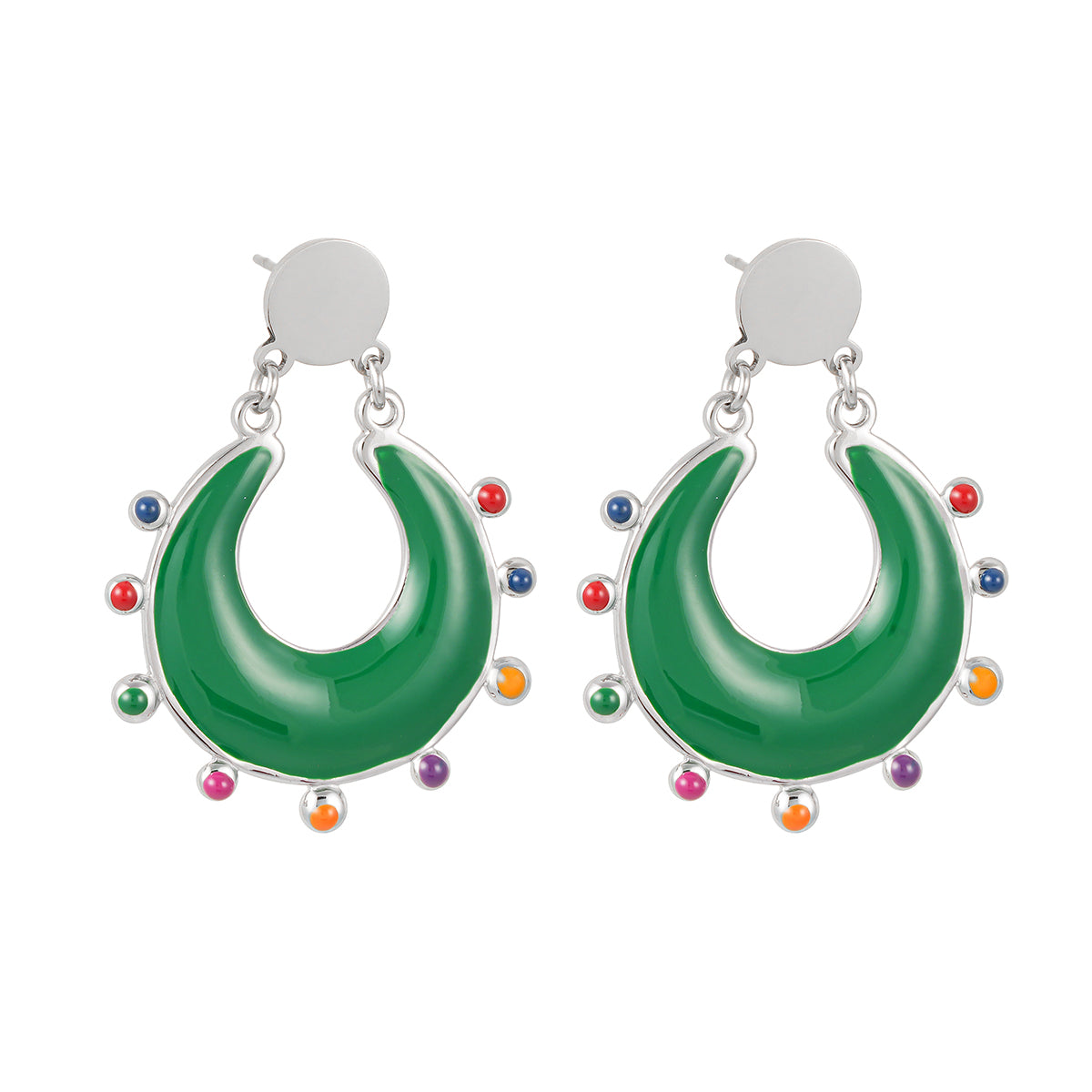 Crescent shaped plastic earrings TrendyRush