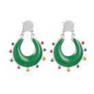 Crescent shaped plastic earrings TrendyRush