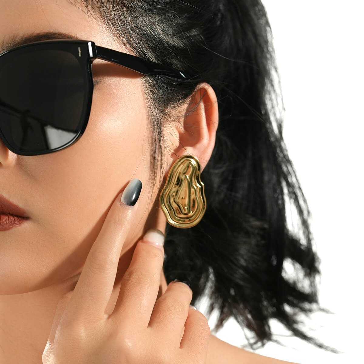 Trend  gold irregular earrings TrendyRush