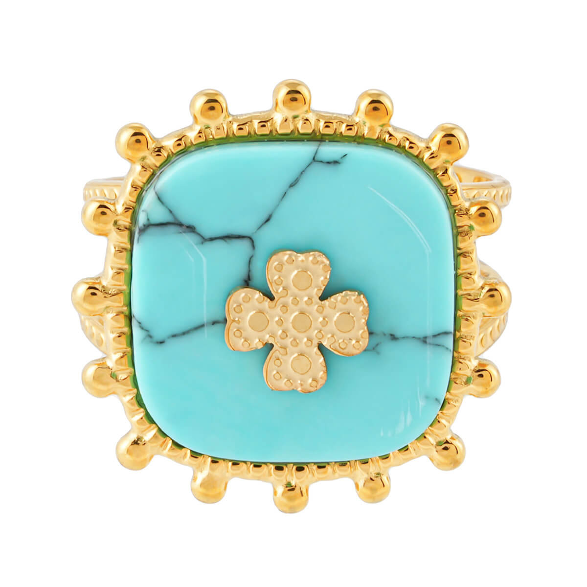 Square turquoise ring TrendyRush
