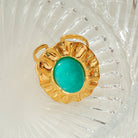 turquoise center flower ring TrendyRush