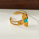 Petal shaped turquoise ring TrendyRush