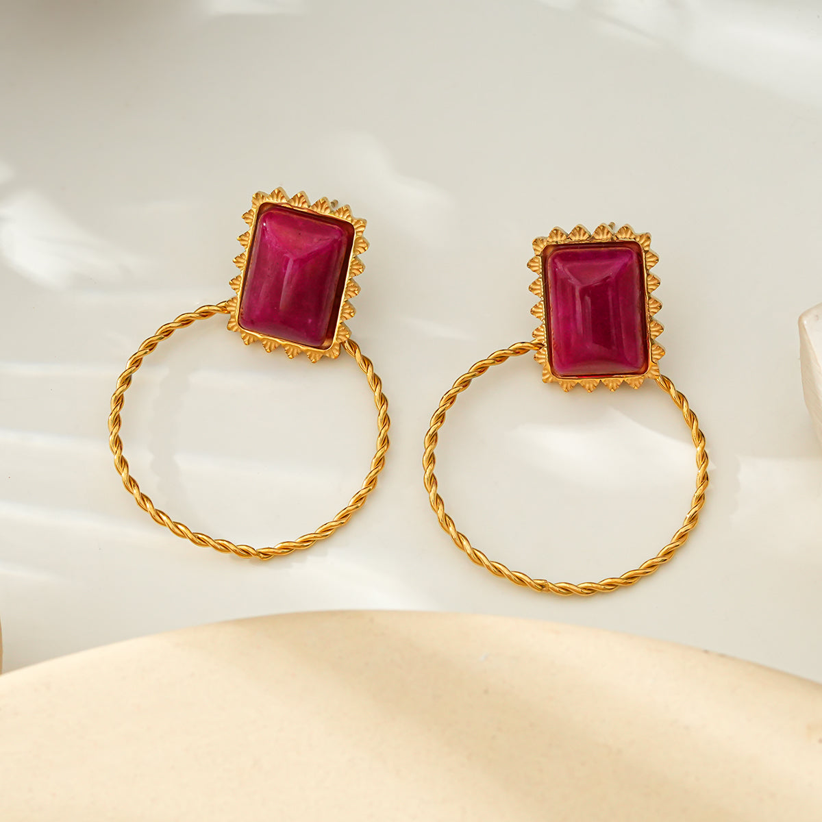 Ring ruby earrings TrendyRush