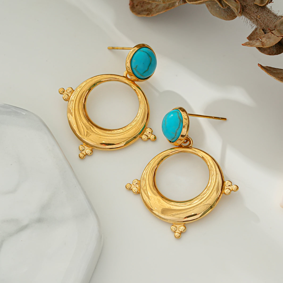 Ring turquoise earrings TrendyRush