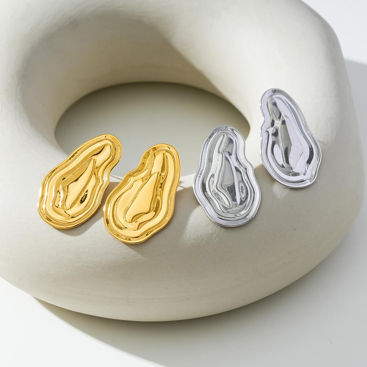 Trend  gold irregular earrings TrendyRush