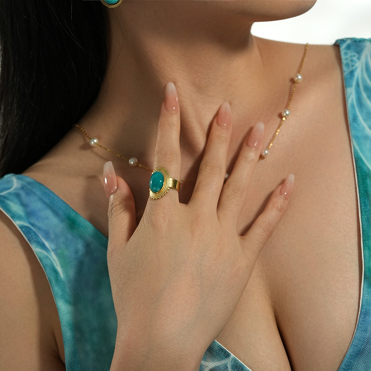 natural turquoise ring TrendyRush