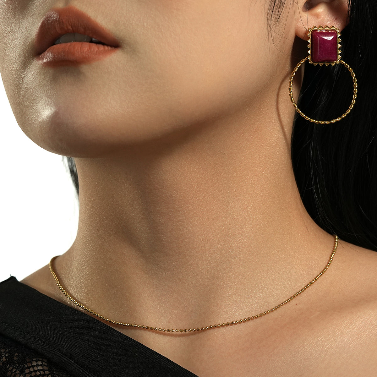 Ring ruby earrings TrendyRush