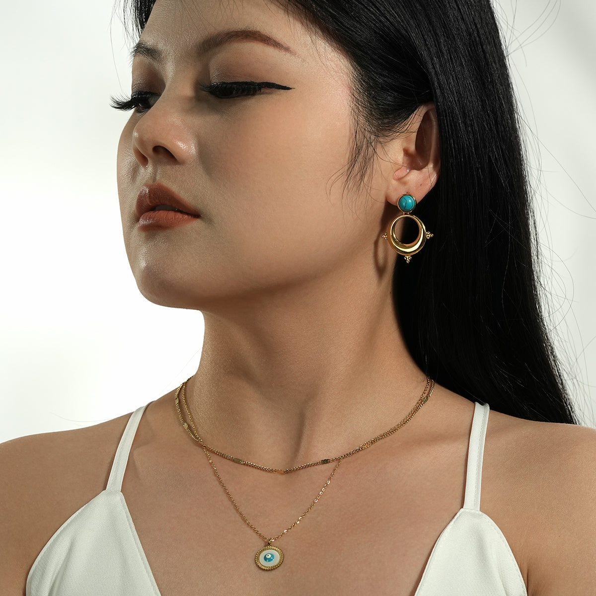 Ring turquoise earrings TrendyRush