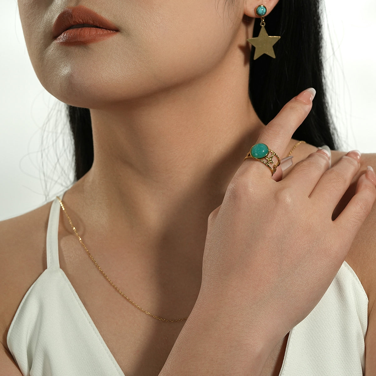 round malachite ring TrendyRush