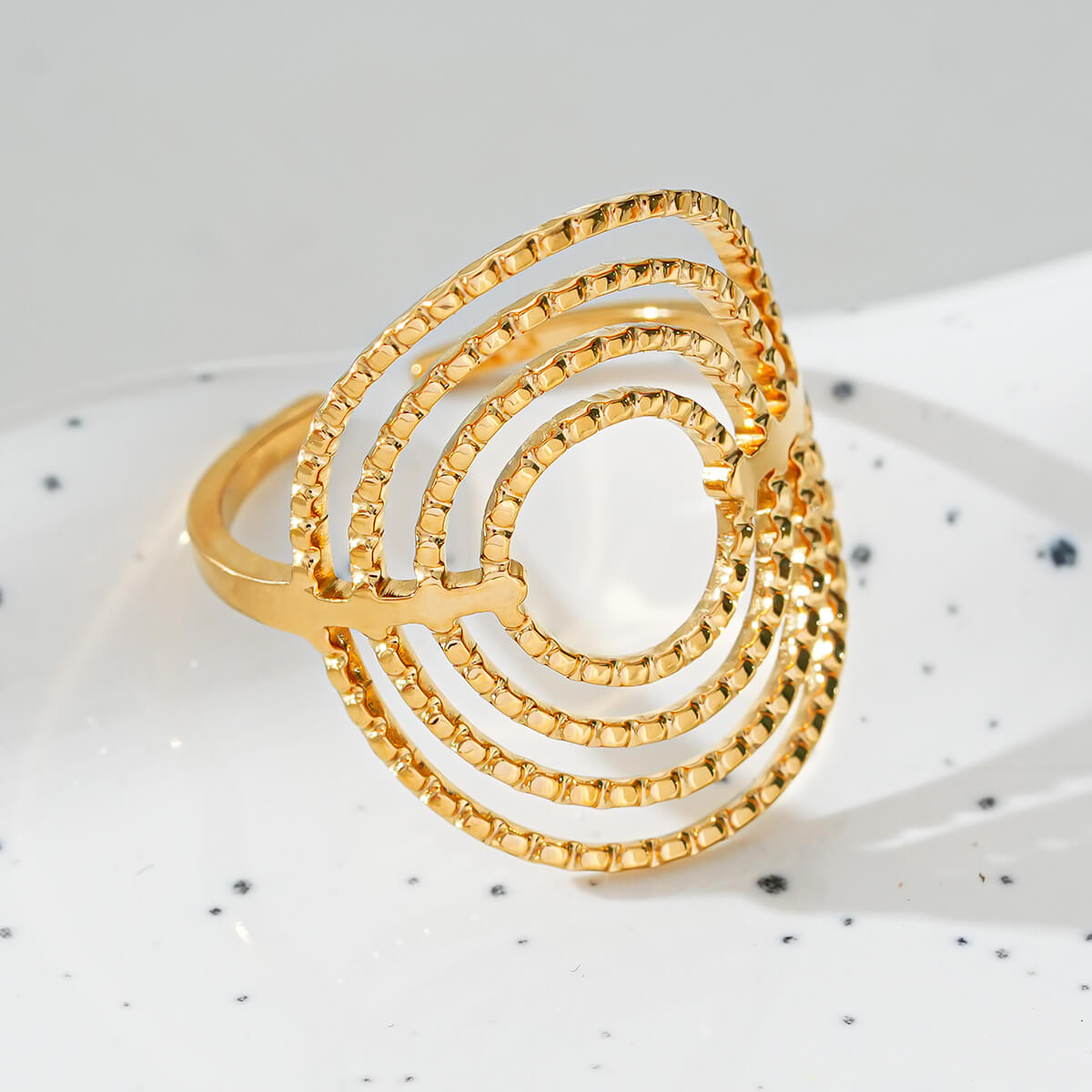 Multi-layer oval ring TrendyRush
