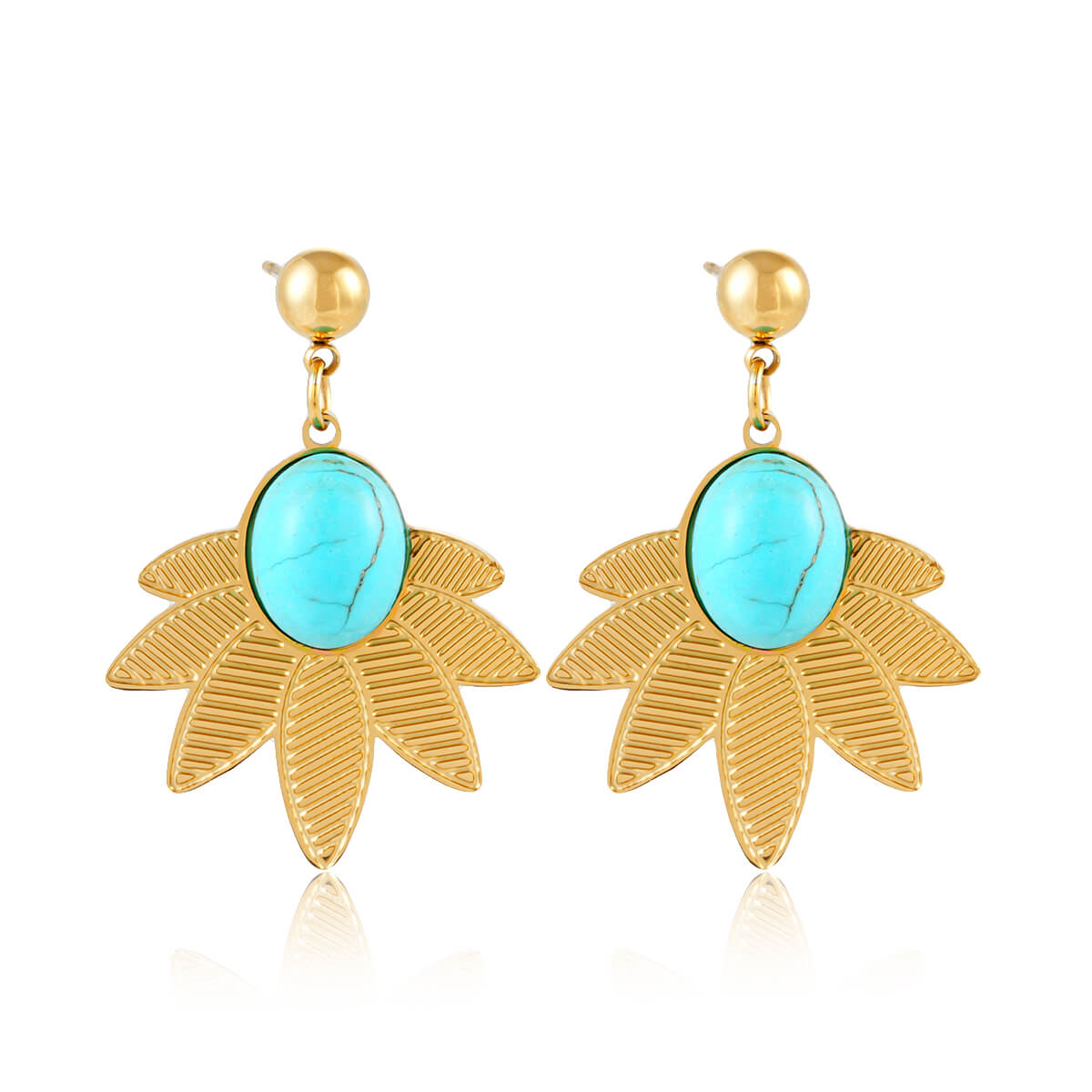 Gold leaf earrings TrendyRush