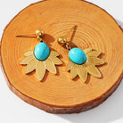Gold leaf earrings TrendyRush